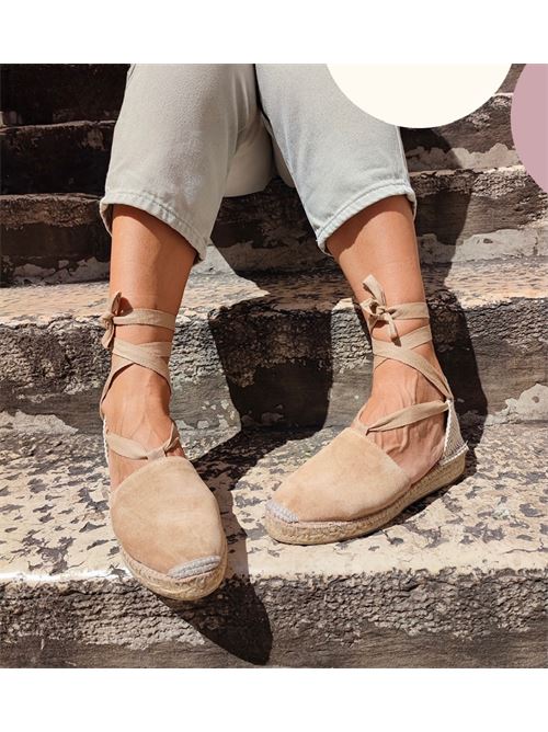 Espadrillas in camoscio con lacci alla schiava IL LACCIO | VALENCIHPBABY SILKUYUMI